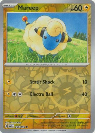 Pokemon - Mareep - 066/198 - Common Reverse Holo - Scarlet & Violet (Base Set) Series - Top CollectiblesCollectible CardsPokémon