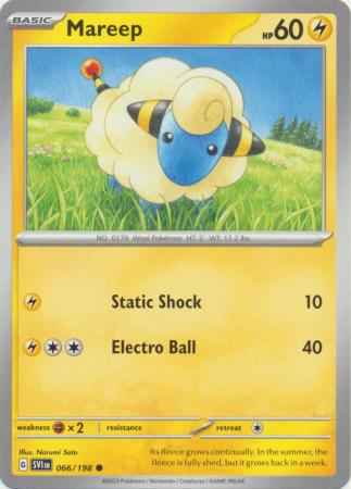 Pokemon - Mareep - 066/198 - Common - Scarlet & Violet (Base Set) Series - Top CollectiblesCollectible CardsPokémon