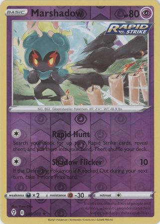 Pokemon - Marshadow - 080/203 - Holo Rare Reverse Holo - Sword &amp; Shield: Evolving Skies Series - Top CollectiblesCollectible CardsPokémon