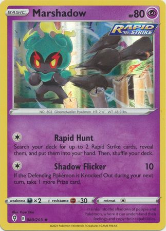 Pokemon - Marshadow - 080/203 - Holo Rare - Sword & Shield: Evolving Skies Series - Top CollectiblesCollectible CardsPokémon