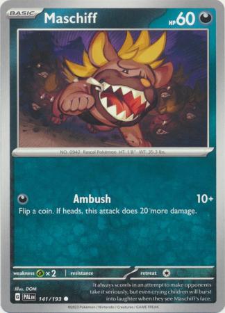 Pokemon - Maschiff - 141/193 - Common - Scarlet & Violet: Paldea Evolved Series - Top CollectiblesCollectible CardsPokémon