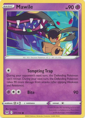 Pokemon - Mawile - 071/196 - Common - Sword &amp; Shield: Lost Origin Series - Top CollectiblesCollectible CardsPokémon