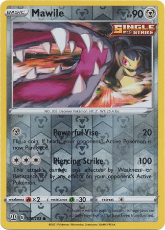 Pokemon - Mawile - 100/163 - Common Reverse Holo - Sword & Shield: Battle Styles Singles - Top CollectiblesCollectible CardsPokémon