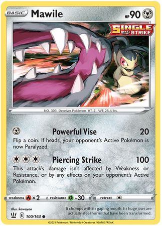 Pokemon - Mawile - 100/163 - Common - Sword & Shield: Battle Styles Singles - Top CollectiblesCollectible CardsPokémon