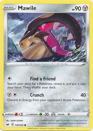 Pokemon - Mawile - 129/202 - Common - Sword &amp; Shield: Base Set Series - Top CollectiblesCollectible CardsPokémon