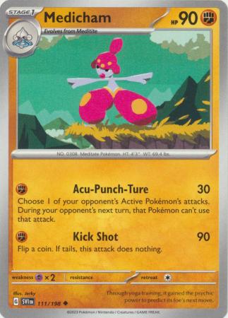 Pokemon - Medicham - 111/198 - Uncommon - Scarlet &amp; Violet (Base Set) Series - Top CollectiblesCollectible CardsPokémon