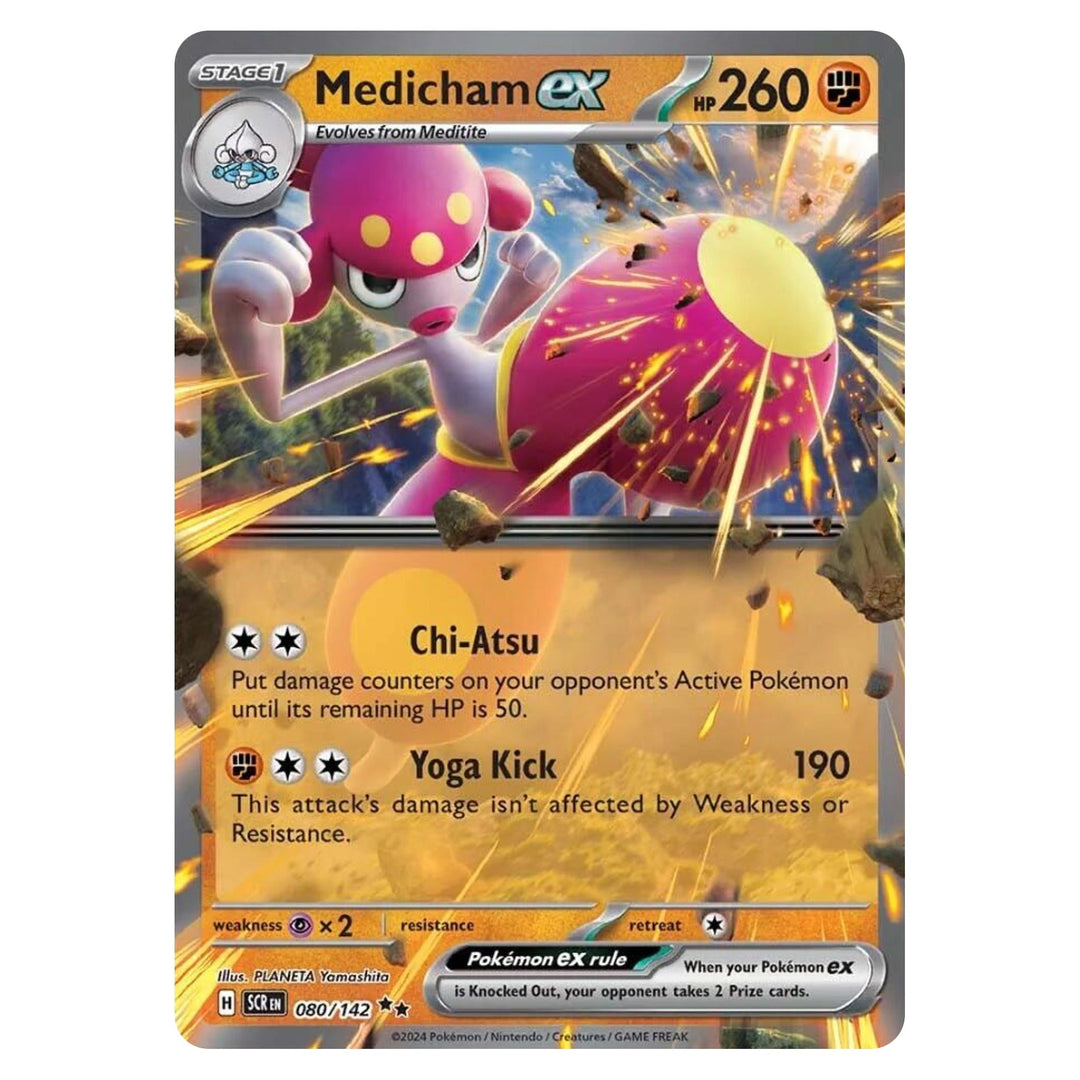 Pokemon - Medicham ex - 80 - Double Rare - Stellar Crown - Top CollectiblesPokémon SinglePokémon