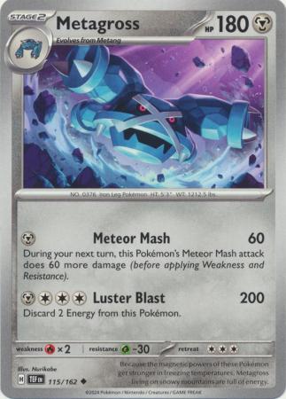 Pokemon - Metagross - 115/162 - Uncommon - Scarlet & Violet: Temporal Forces Singles - Top CollectiblesCollectible CardsPokémon