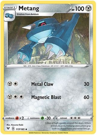 Pokemon - Metang - 117/185 - Uncommon - Sword & Shield: Vivid Voltage Series - Top CollectiblesCollectible CardsPokémon