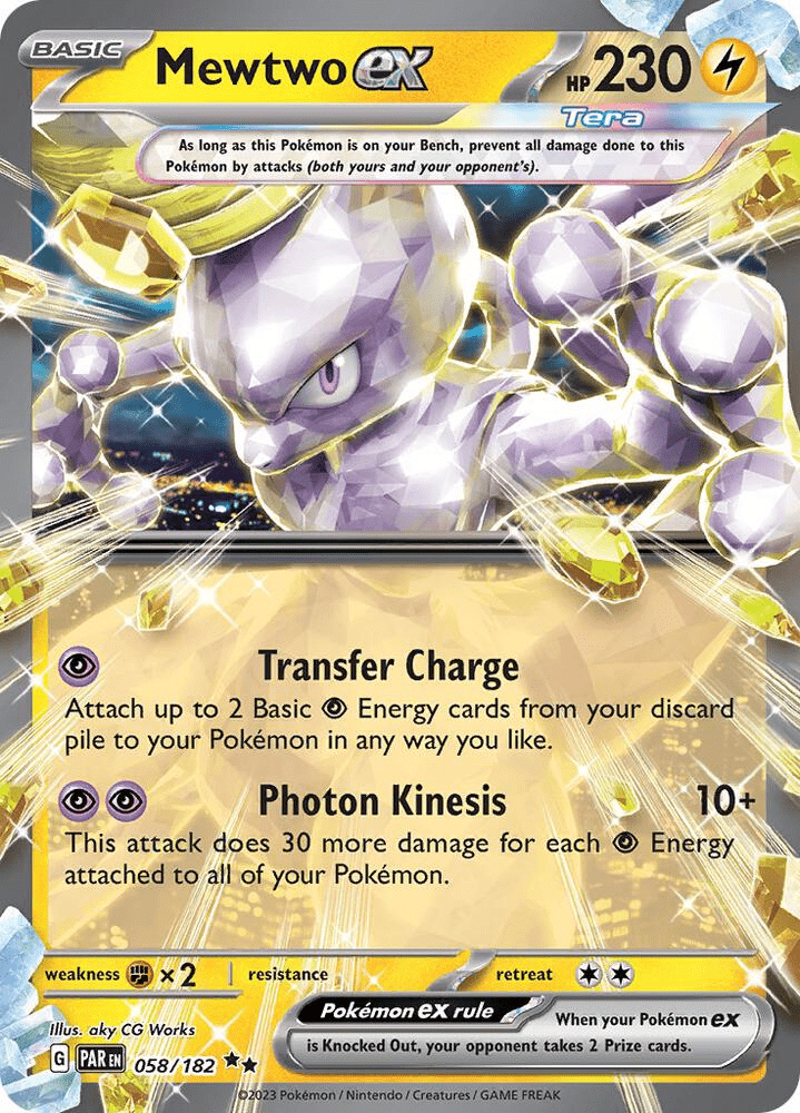 Pokemon - Mewtwo ex - 058/182 - Double Rare - Scarlet & Violet: Parado Top Collectibles Pokemon - Mewtwo ex - 058/182 - Double Rare - Scarlet & Violet: Parado Top Collectibles