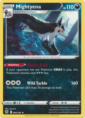 Pokemon - Mightyena - 096/189 - Rare - Sword &amp; Shield: Astral Radiance Series - Top CollectiblesCollectible CardsPokémon