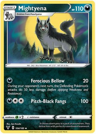 Pokemon - Mightyena - 104/185 - Uncommon - Sword & Shield: Vivid Voltage Series - Top CollectiblesCollectible CardsPokémon