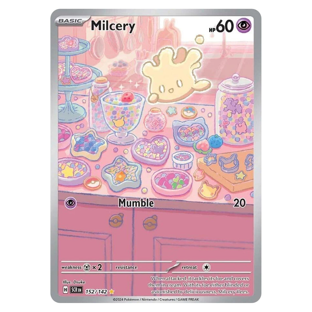 Pokemon - Milcery - 152 - Illustration Rare - Stellar Crown - Top CollectiblesPokémon SinglePokémon