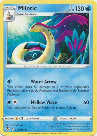 Pokemon - Milotic - 040/195 - Rare - Sword & Shield: Silver Tempest Series - Top CollectiblesCollectible CardsPokémon