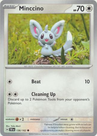 Pokemon - Minccino - 136/162 - Common - Scarlet &amp; Violet: Temporal Forces Singles - Top CollectiblesCollectible CardsPokémon