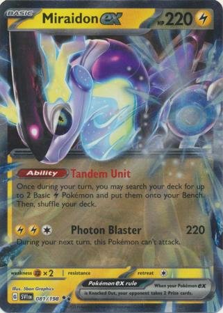 Pokemon - Miraidon ex - 081/198 - Ultra Rare - Scarlet & Violet: Base Set Series - Top CollectiblesCollectible CardsPokémon