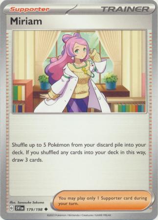 Pokemon - Miriam - 179/198 - Uncommon - Scarlet & Violet (Base Set) Series - Top CollectiblesCollectible CardsPokémon