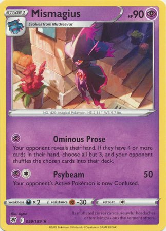 Pokemon - Mismagius - 059/189 - Rare - Sword &amp; Shield: Astral Radiance Series - Top CollectiblesCollectible CardsPokémon