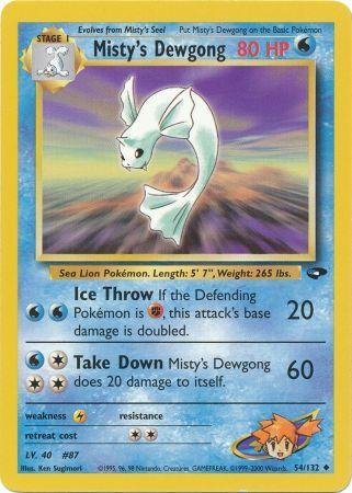 Pokemon - Misty's Dewgong - 54/132 - Uncommon Unlimited - Gym Challenge Series - Top CollectiblesCollectible CardsPokémon