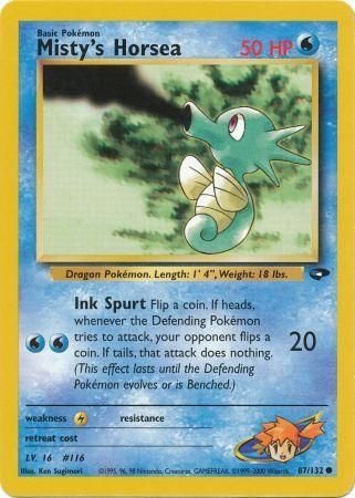 Pokemon - Misty's Horsea - 87/132 - Common Unlimited - Gym Challenge Series - Top CollectiblesCollectible CardsPokémon