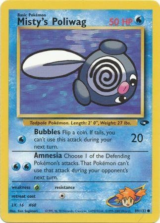 Pokemon - Misty's Poliwag - 89/132 - Common Unlimited - Gym Challenge Series - Top CollectiblesCollectible CardsPokémon