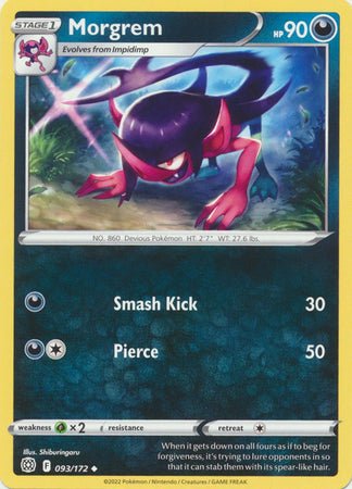 Pokemon - Morgrem - 093/172 - Uncommon - Sword &amp; Shield: Brilliant Stars Series - Top CollectiblesCollectible CardsPokémon