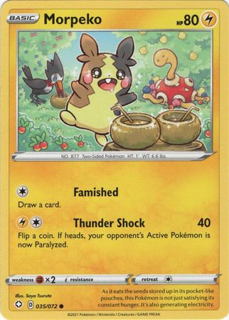 Pokemon - Morpeko - 035/072 - Common - Shining Fates Series - Top CollectiblesCollectible CardsPokémon