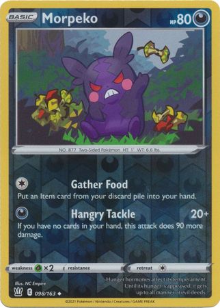 Pokemon - Morpeko - 098/163 - Uncommon Reverse Holo - Sword & Shield: Battle Styles Singles - Top CollectiblesCollectible CardsPokémon