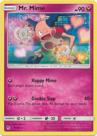 Pokemon - Mr. Mime - 43/68 - Rare - Hidden Fates Series - Top CollectiblesCollectible CardsPokémon