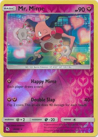 Pokemon - Mr. Mime - 43/68 - Rare Reverse Holo - Hidden Fates Series - Top CollectiblesCollectible CardsPokémon