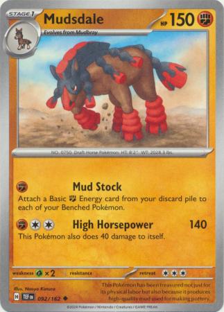 Pokemon - Mudsdale - 092/162 - Uncommon - Scarlet &amp; Violet: Temporal Forces Singles - Top CollectiblesCollectible CardsPokémon