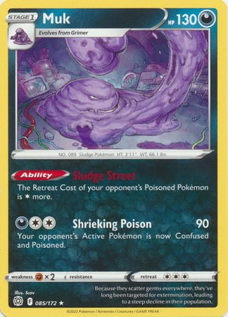 Pokemon - Muk - 085/172 - Rare - Sword & Shield: Brilliant Stars Series - Top CollectiblesCollectible CardsPokémon