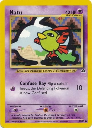 Pokemon - Natu - 59/75 - Common Unlimited - Neo Discovery Series - Top CollectiblesCollectible CardsPokémon