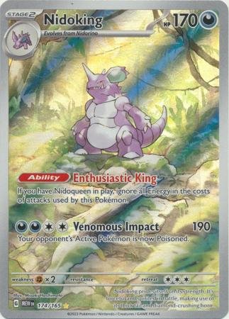 Pokemon - Nidoking - 174/165 - Illustration Rare - Scarlet & Violet: 151 Series - Top CollectiblesCollectible CardsPokémon