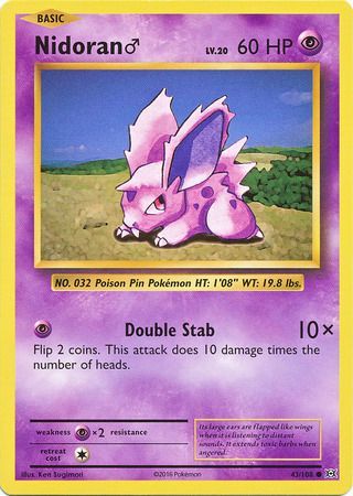 Pokemon - Nidoran - 43/108 - Common - XY: Evolutions Series - Top CollectiblesCollectible CardsPokémon