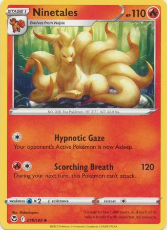 Pokemon - Ninetales - 018/195 - Uncommon - Sword & Shield: Silver Tempest Series - Top CollectiblesCollectible CardsPokémon