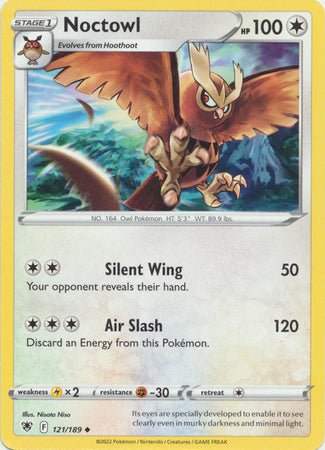 Pokemon - Noctowl - 121/189 - Uncommon - Sword &amp; Shield: Astral Radiance Series - Top CollectiblesCollectible CardsPokémon