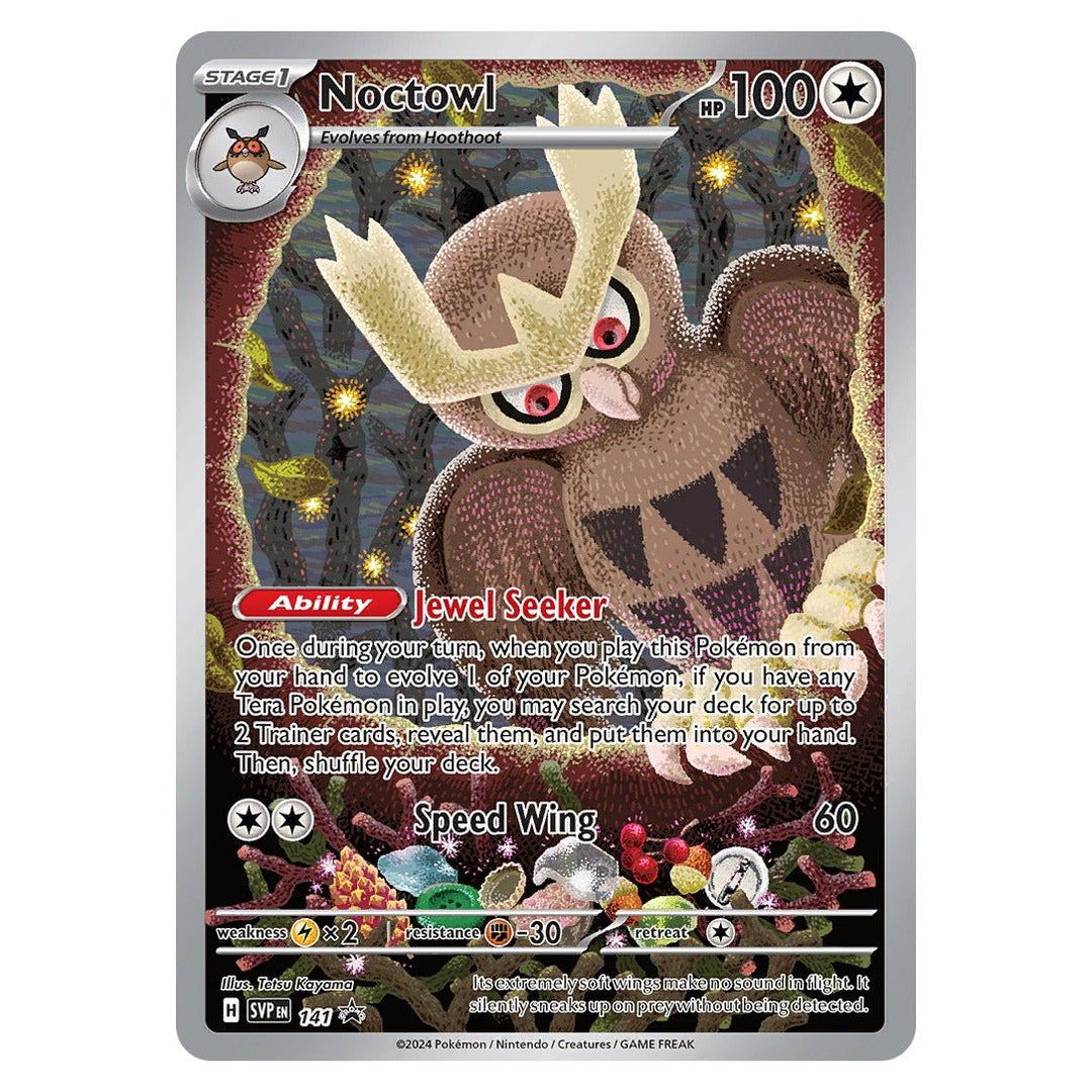 Pokemon - Noctowl - 141 - Promo - Scarlet &amp; Violet Black Star Promos - Top CollectiblesPokémon SinglePokémon