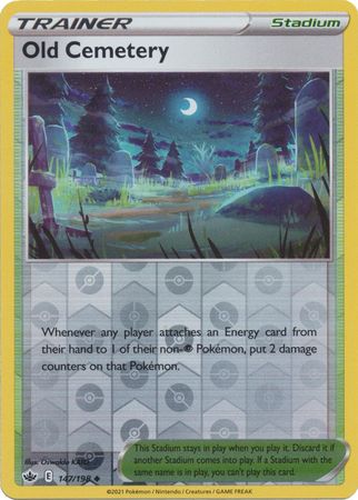 Pokemon - Old Cemetery - 147/198 - Uncommon Reverse Holo - Sword &amp; Shield: Chilling Reign Series - Top CollectiblesCollectible CardsPokémon