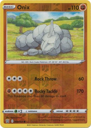Pokemon - Onix - 068/163 - Common Reverse Holo - Sword &amp; Shield: Battle Styles Singles - Top CollectiblesCollectible CardsPokémon