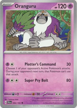 Pokemon - Oranguru - 094/193 - Uncommon - Scarlet &amp; Violet: Paldea Evolved Series - Top CollectiblesCollectible CardsPokémon