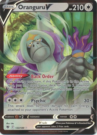 Pokemon - Oranguru V - 133/189 - Ultra Rare - Sword &amp; Shield: Astral Radiance Series - Top CollectiblesCollectible CardsPokémon