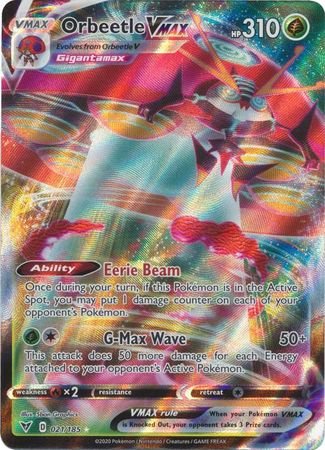 Pokemon - Orbeetle VMAX - 021/185 - Ultra Rare - Sword & Shield: Vivid Voltage Series - Top CollectiblesCollectible CardsPokémon