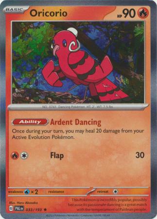 Pokemon - Oricorio - 033/193 - Holo Rare - Scarlet &amp; Violet: Paldea Evolved Series - Top CollectiblesCollectible CardsPokémon