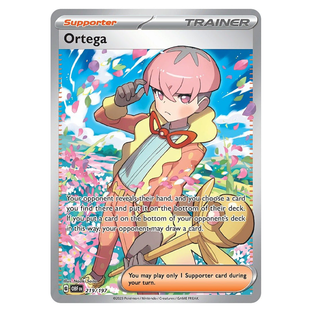 Pokemon - Ortega - 219 - Ultra Rare - Obsidian Flames - Top CollectiblesPokémon SinglePokémon