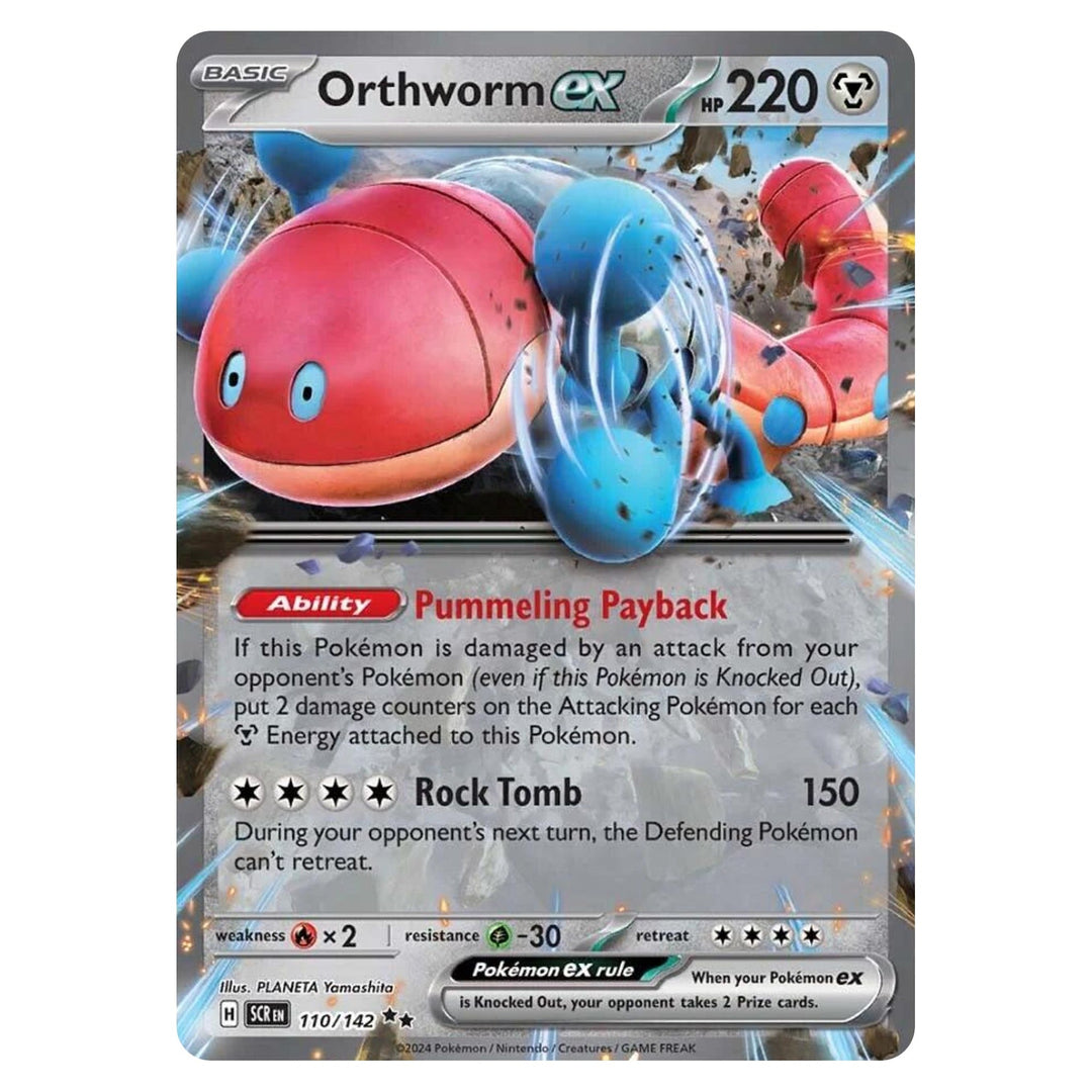 Pokemon - Orthworm ex - 110 - Double Rare - Stellar Crown - Top CollectiblesPokémon SinglePokémon