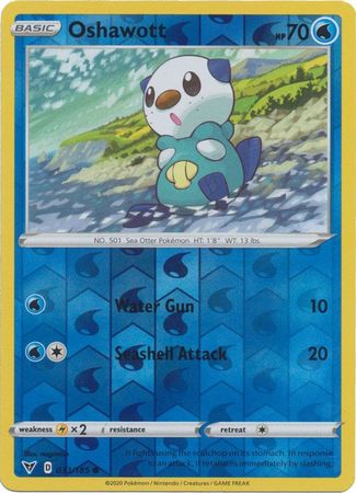 Pokemon - Oshawott - 033/185 - Common Reverse Holo - Sword & Shield: Vivid Voltage Series - Top CollectiblesCollectible CardsPokémon