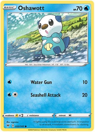 Pokemon - Oshawott - 033/185 - Common - Sword & Shield: Vivid Voltage Series - Top CollectiblesCollectible CardsPokémon