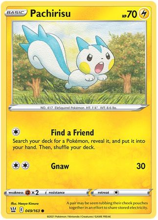 Pokemon - Pachirisu - 049/163 - Common - Sword &amp; Shield: Battle Styles Singles - Top CollectiblesCollectible CardsPokémon