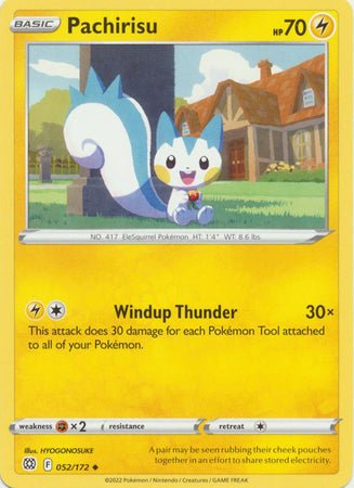 Pokemon - Pachirisu - 052/172 - Uncommon - Sword &amp; Shield: Brilliant Stars Series - Top CollectiblesCollectible CardsPokémon